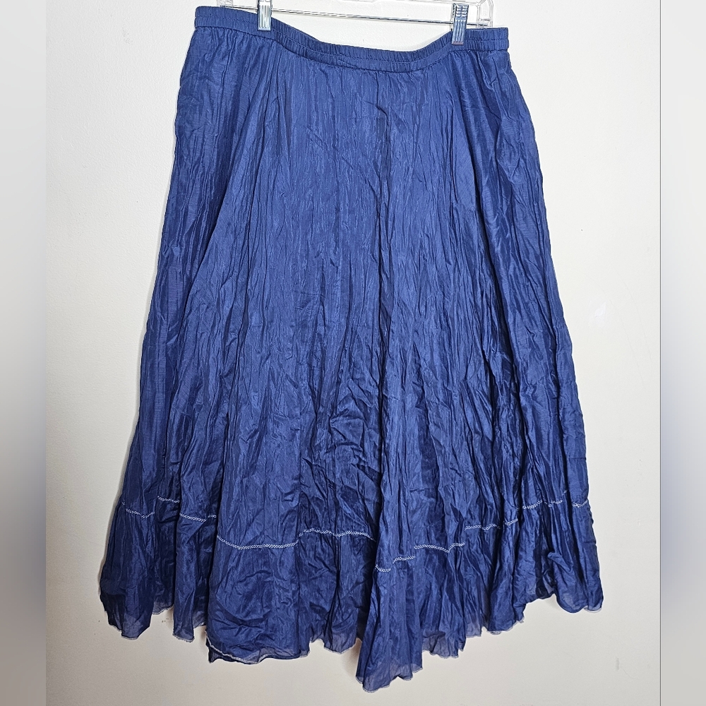 Coldwater Creek cotton-silk blend pull-on skirt